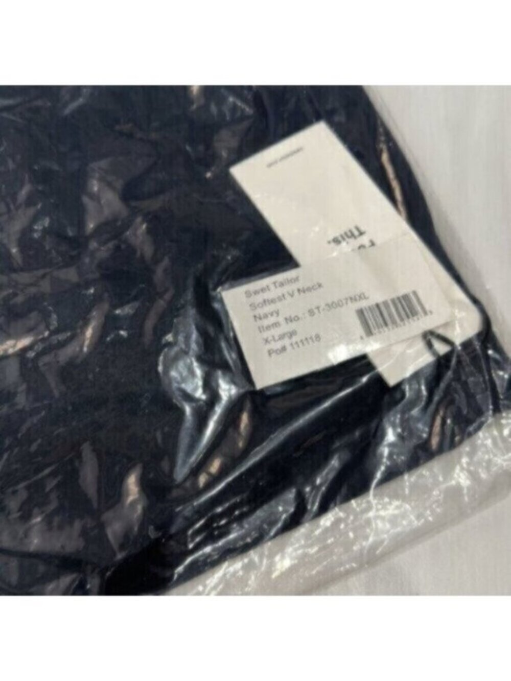 NWT Swet Tailor Men's Blue Softest Supima Blend V-Neck Tee Shirt Size XL - Picture 4 of 5